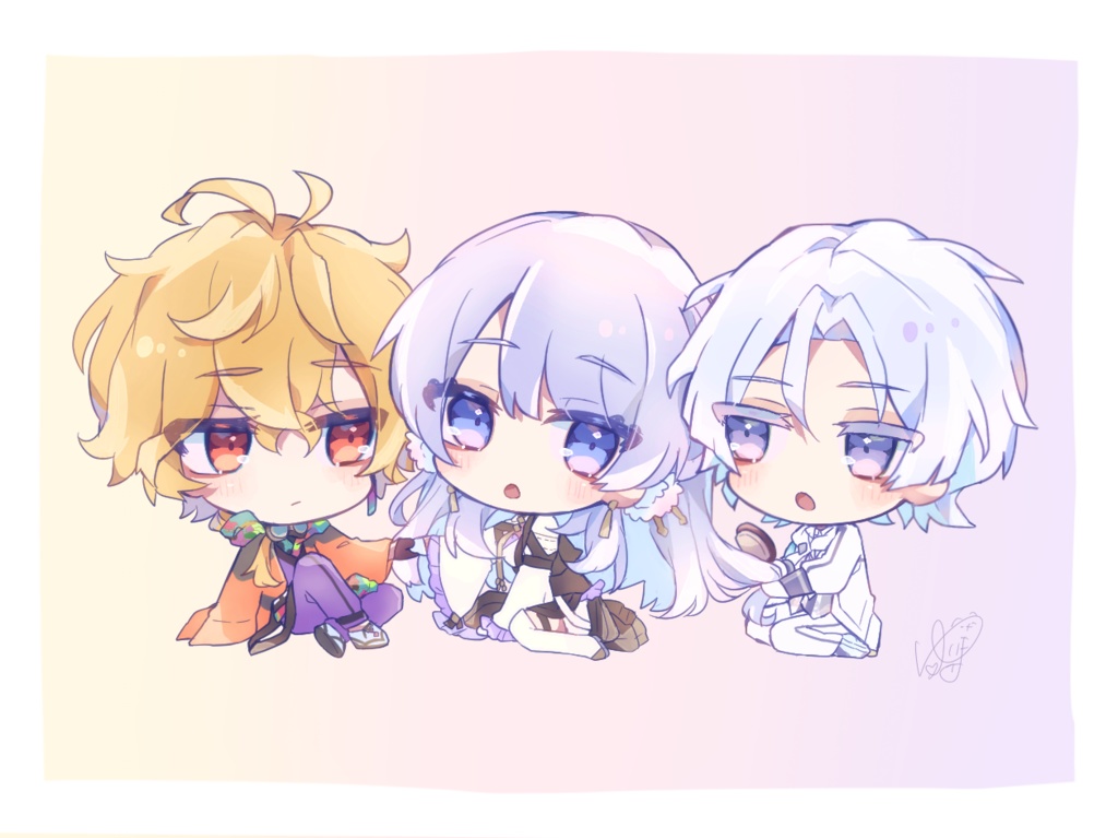 淡雪＆露草＆雛菊 アクリルスタンド  泡沫のユークロニア