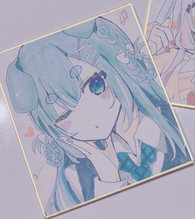 アナログ直筆色紙