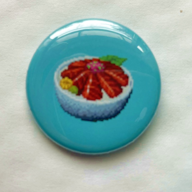 缶バッジ「マグロ丼弁当」(32mm)