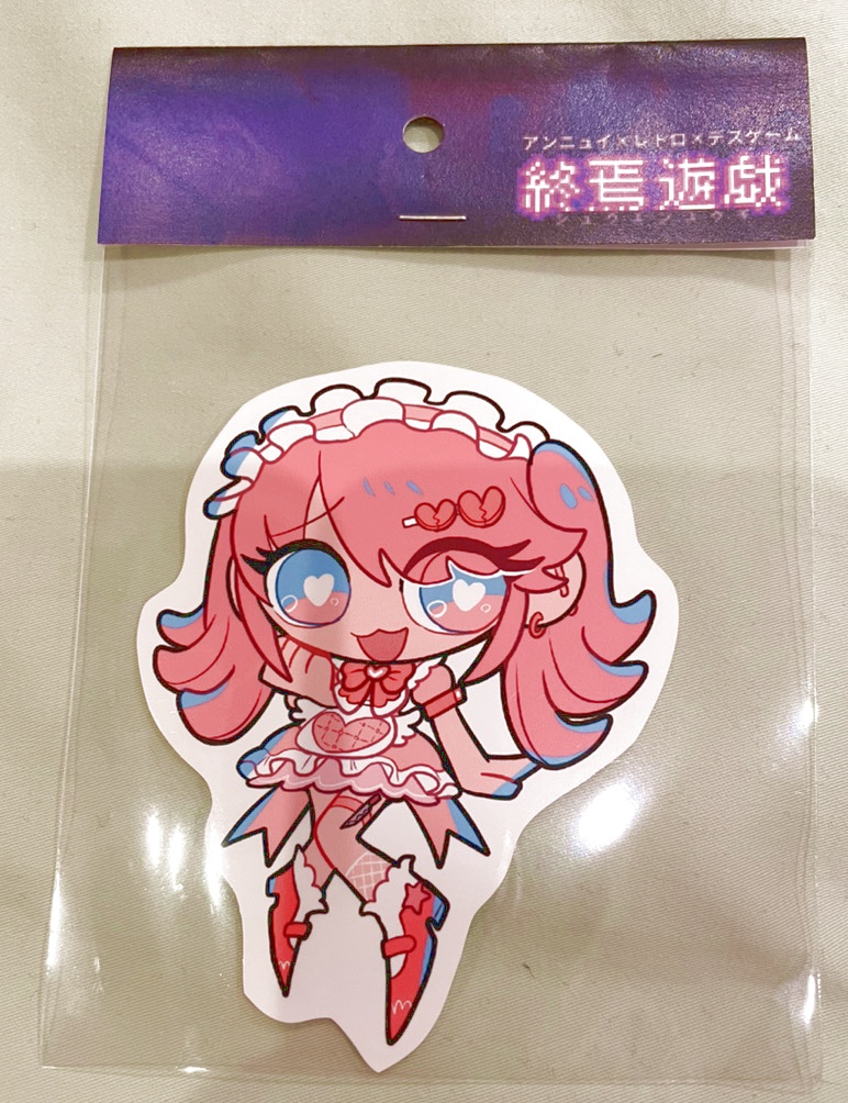 【終焉遊戯】ステッカー：ピンクメイド