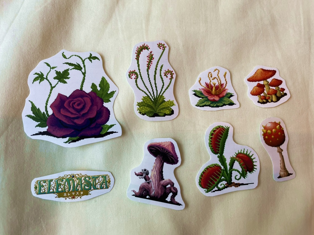 フレークシール:植物セット7種