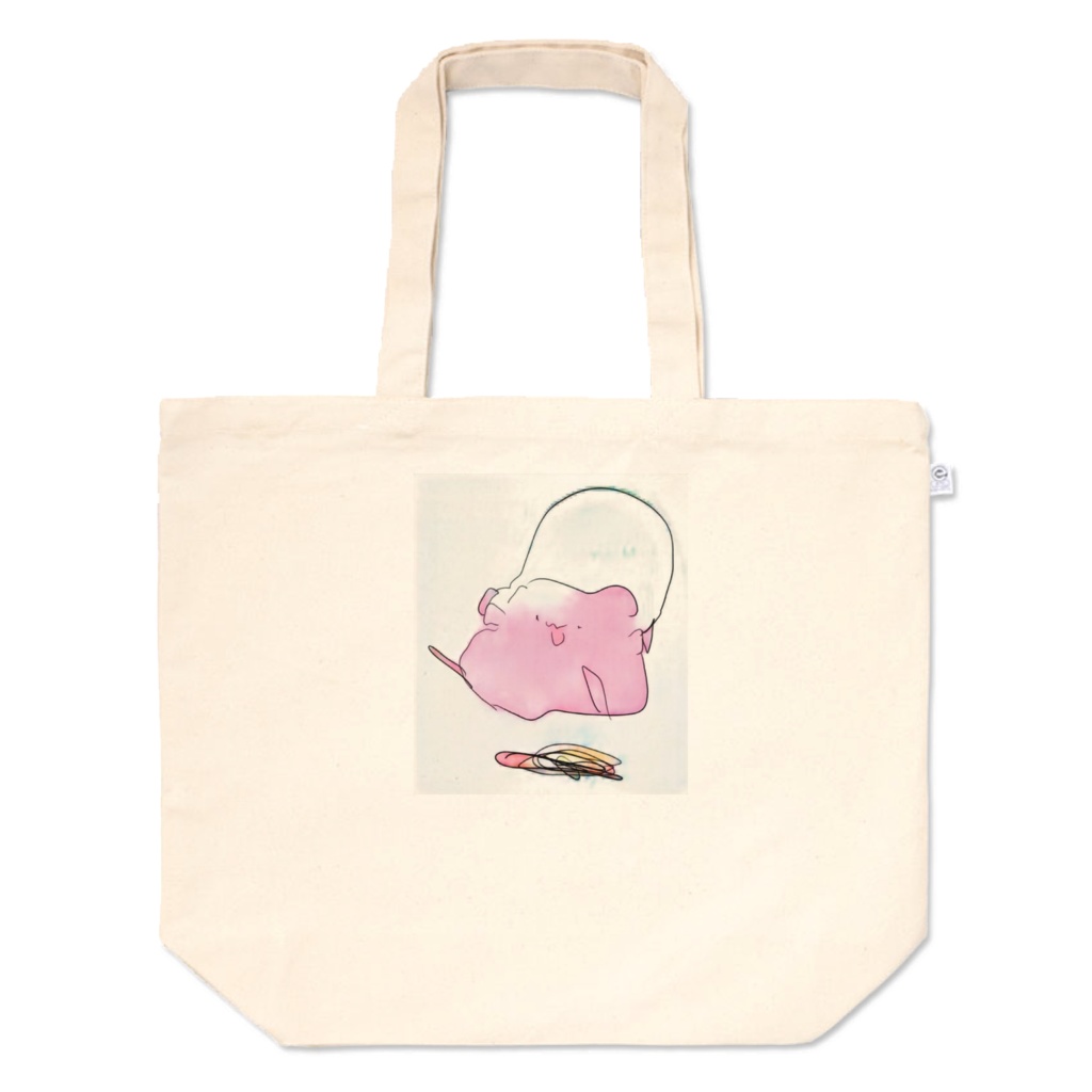 ぴんくはむすた トートバッグ