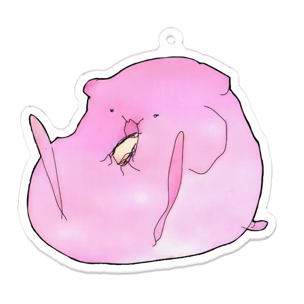 ぴんくはむすたアクリルキーホルダー