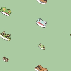 【無料パターン壁紙素材】とってもカエルなパターン壁紙