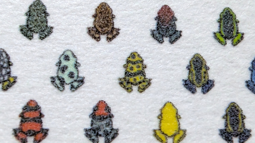 【マステ】カエル好きがつくった!ヤドクガエルを背中をならべたマスキングテープ