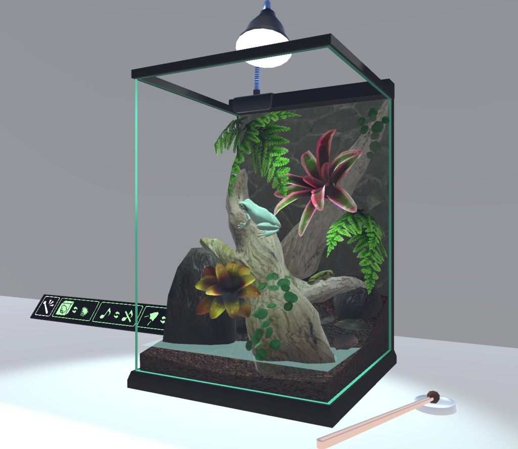【VirtualFrogTerrarium】イエアメガエル(Litoria caerulea)