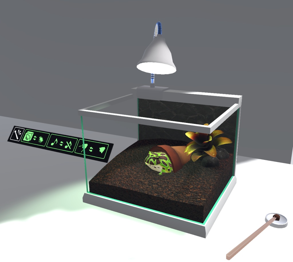 【VirtualFrogTerrarium】ベルツノガエル(Ceratophrys ornata)