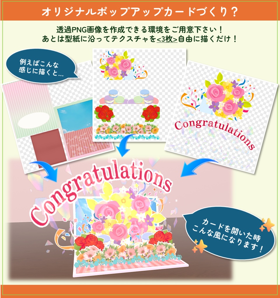 オリジナルポップアップカード作成キット