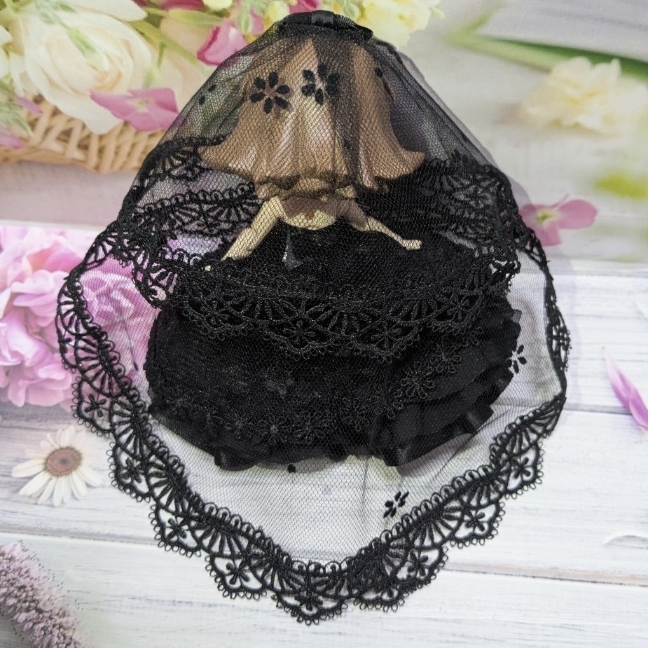 妖精のブラックウェディング(裾にツヤあり)オビツ11・ねんどろいどどーる