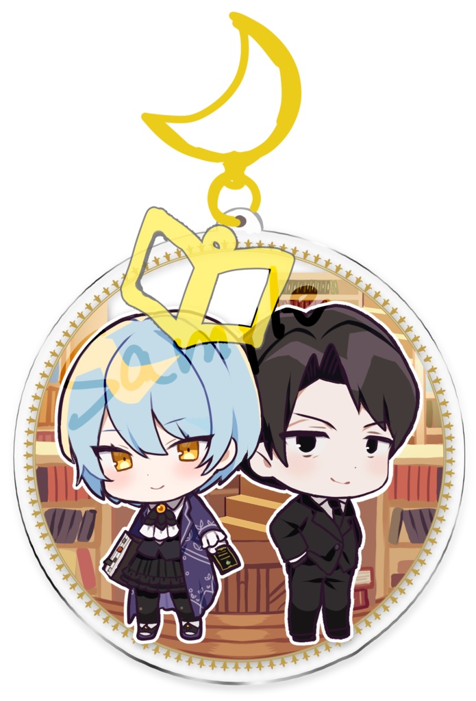 アンジェラ＆ローラン偏光アクリルキーホルダー