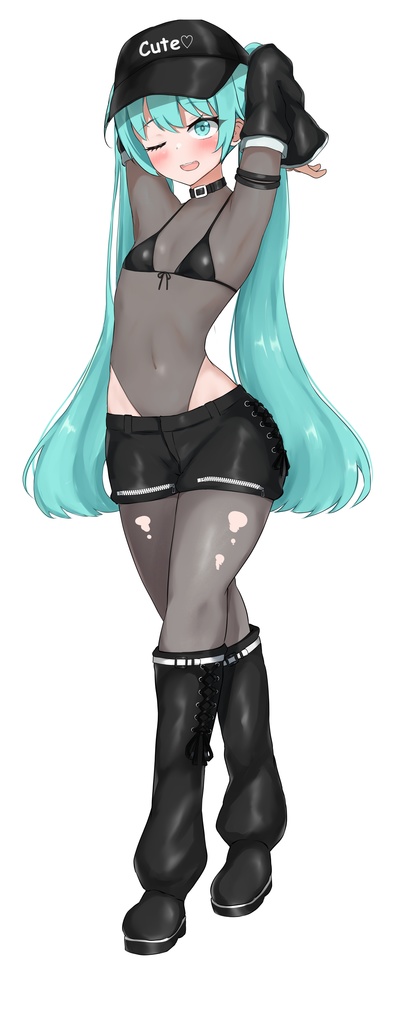 クールな衣装の初音ミク アクリルスタンド