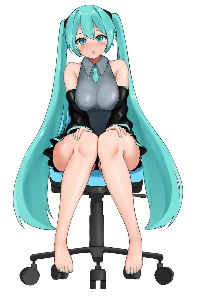 おすわり初音ミク　アクリルスタンド