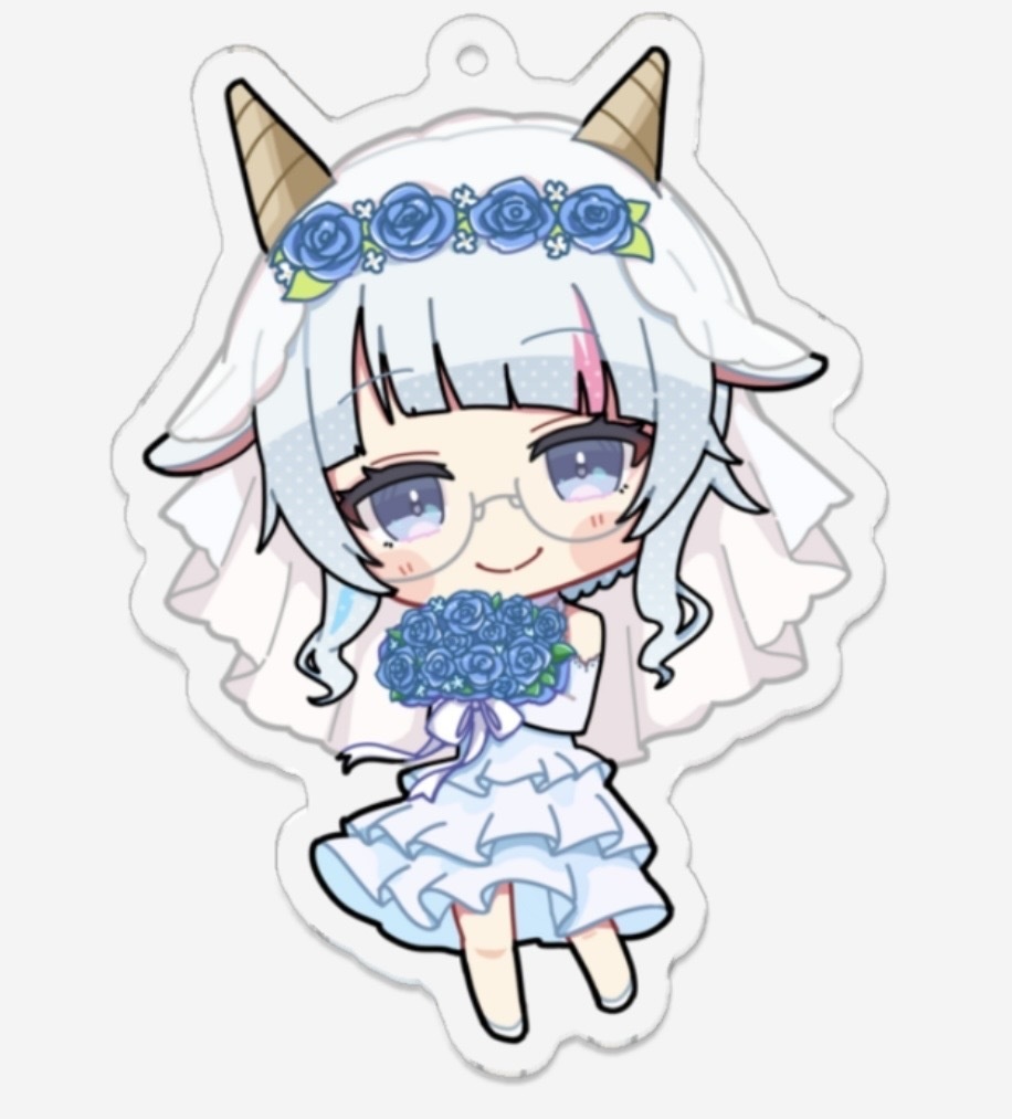 ウェディングSDアクリルキーホルダー メガネ