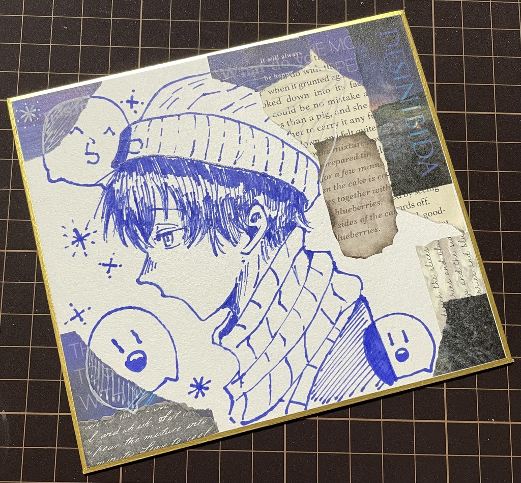 らっだぁ コラージュ色紙