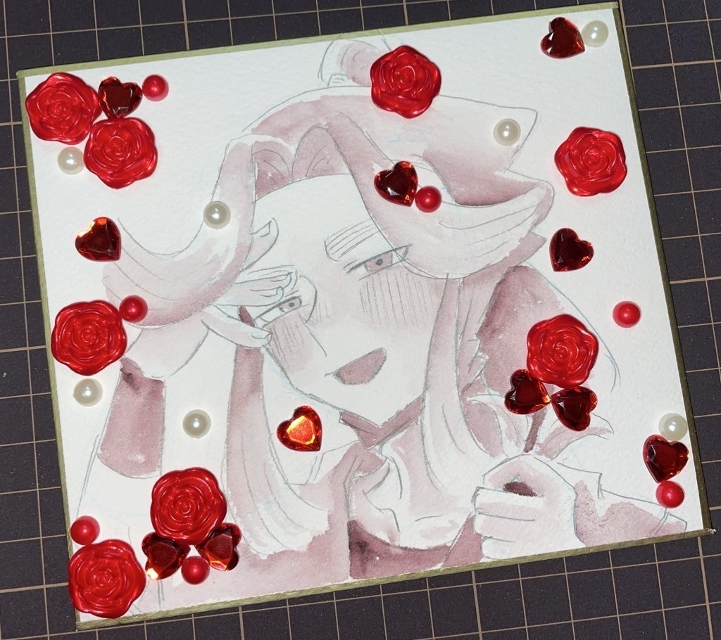 直筆コラージュ色紙 平滝夜叉丸