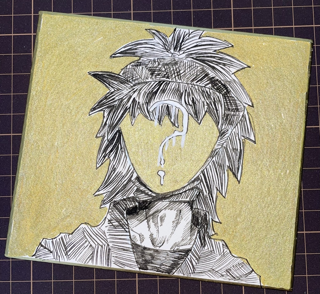 直筆コラージュ色紙 鉢屋三郎