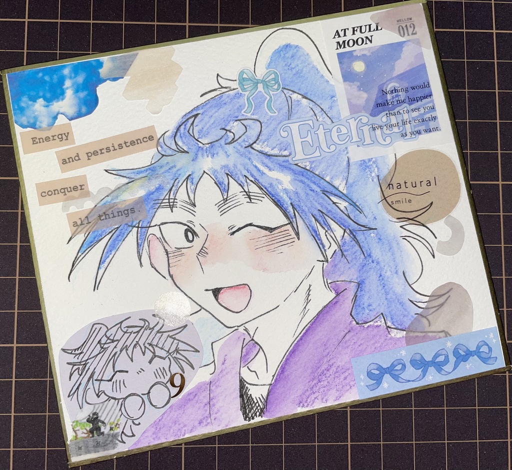 直筆コラージュ色紙 久々知兵助