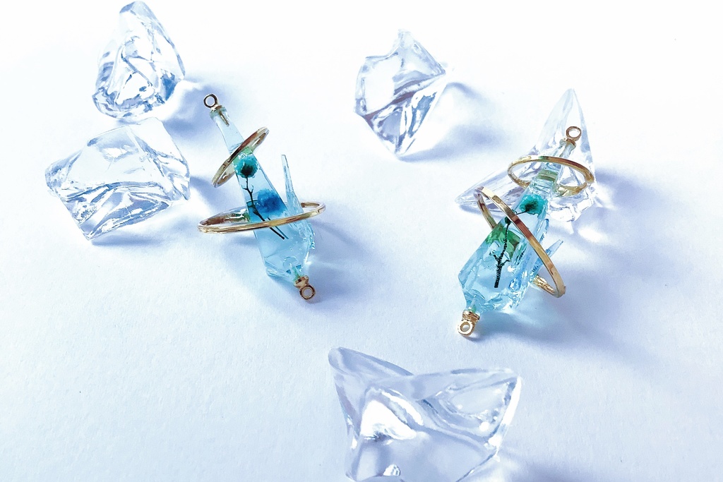 【FF14】とろける青い花のエーテライト風イヤリング