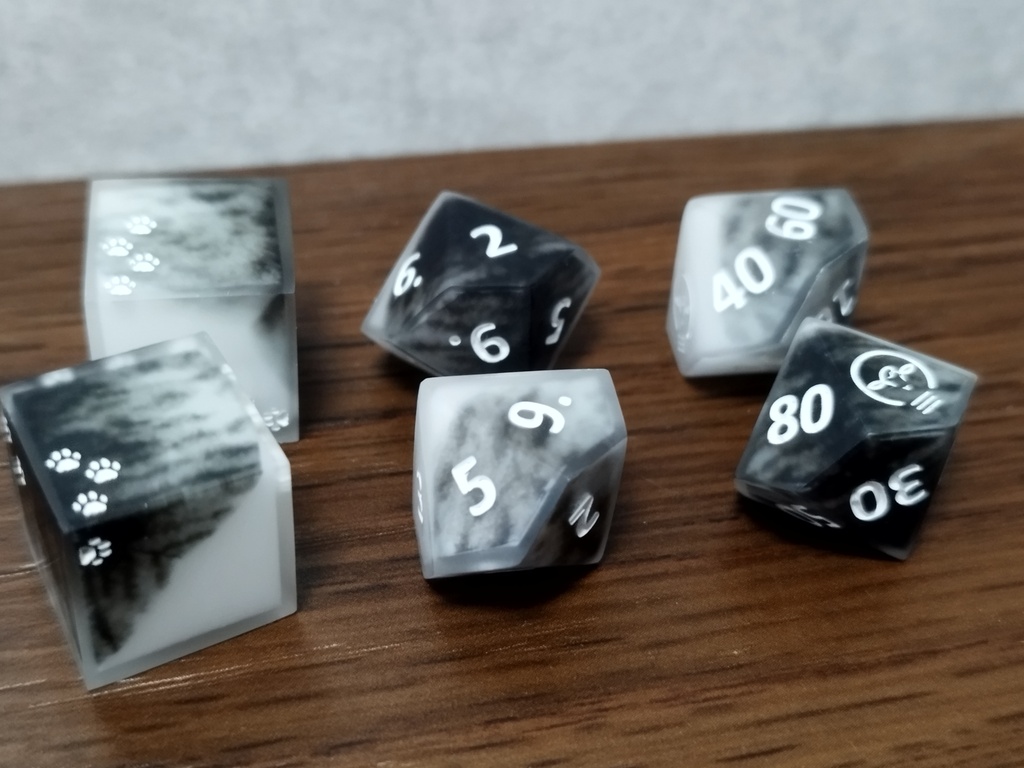 D6／D10／D10%サバ白猫ダイス