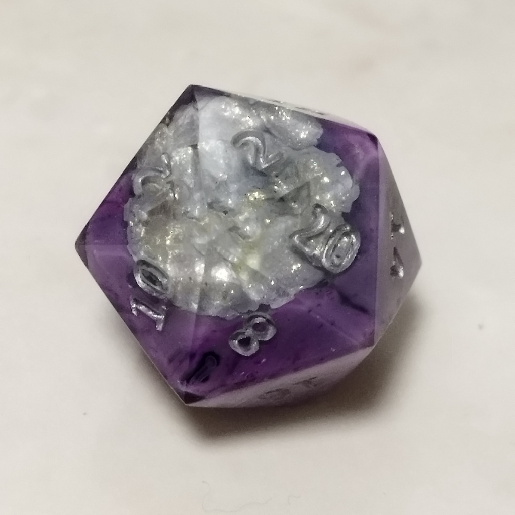 ジオードダイス8個セット【紫金剛】