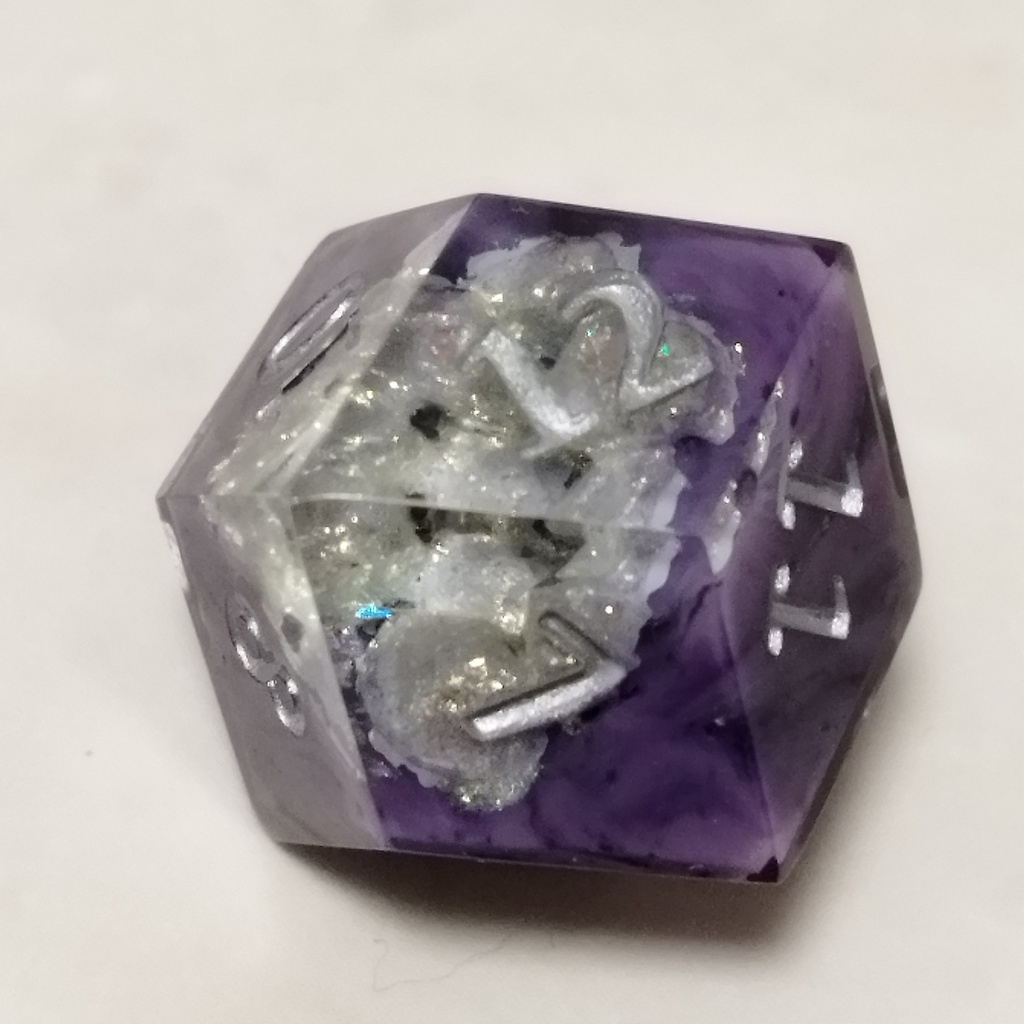 ジオードダイス8個セット【紫金剛】