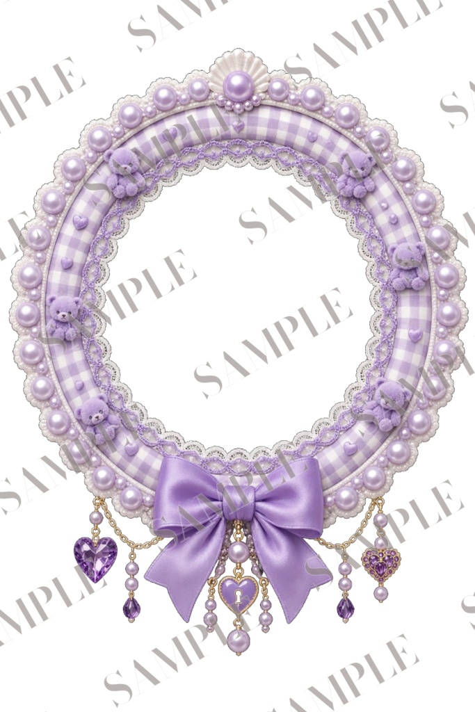 くまちゃんパール姫デコリング♡アイコンリング / ゆめかわ量産型地雷系推し活素材♡EN / KR OK!