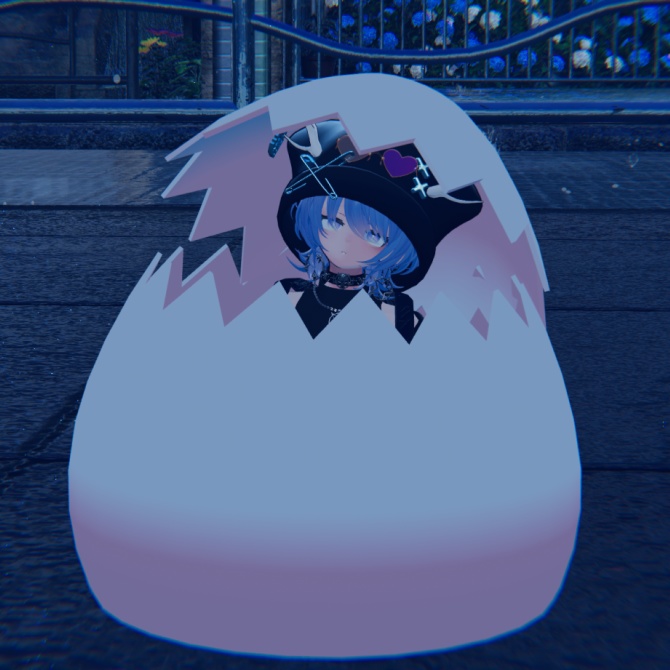 【VRChat想定3Dモデル】たまご