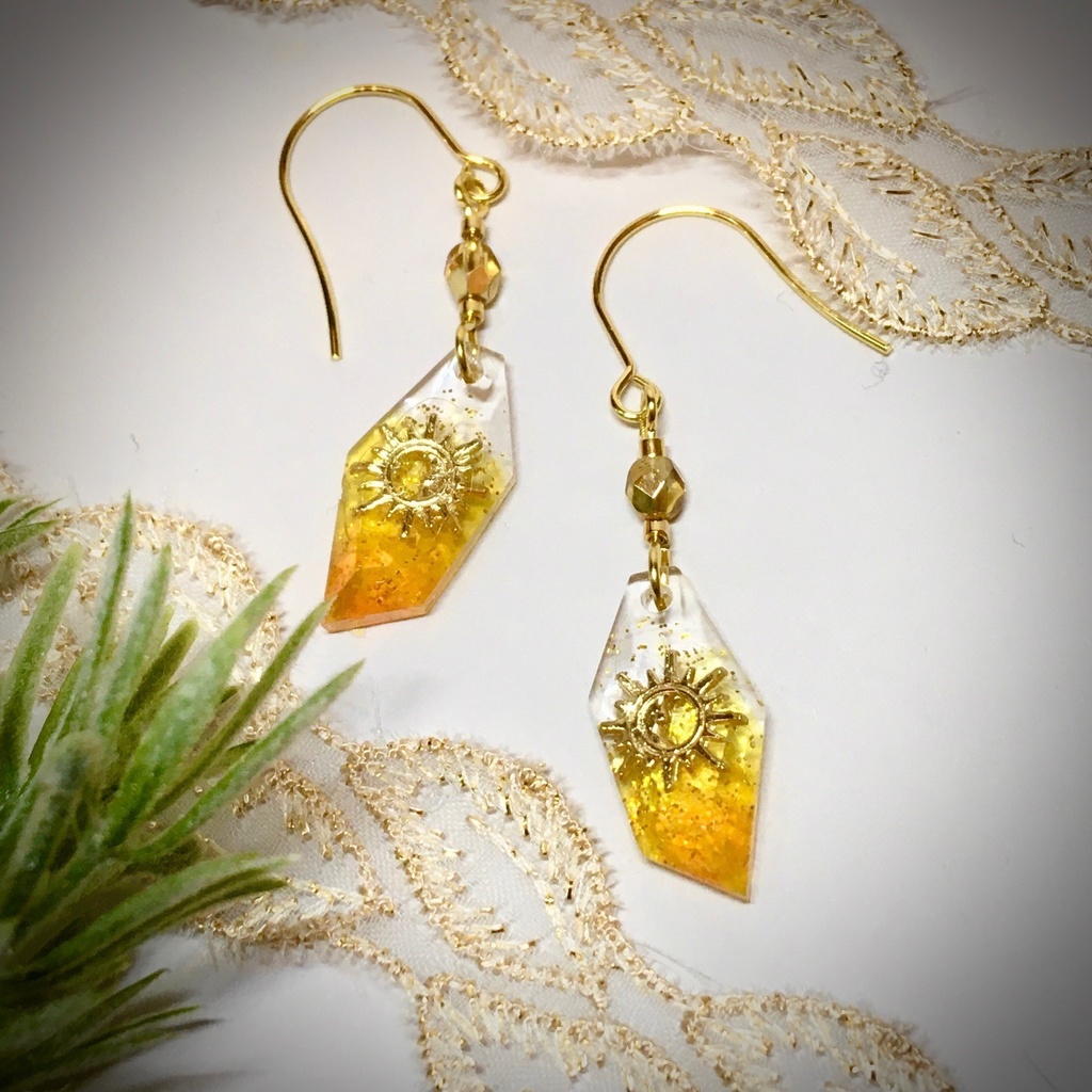 夏を閉じこめた氷ピアス(サージカルステンレス・イヤリング交換可)