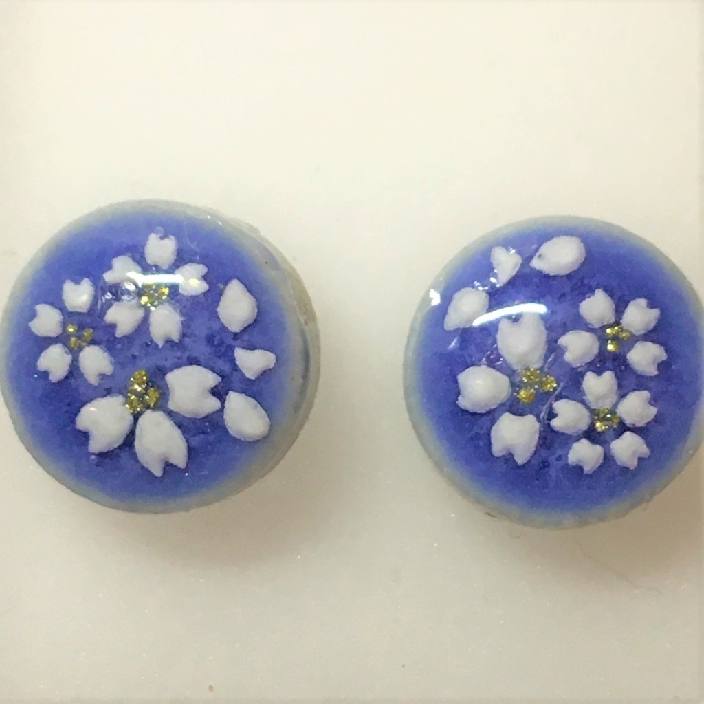 丸タイルのピアス(サージカルステンレス)