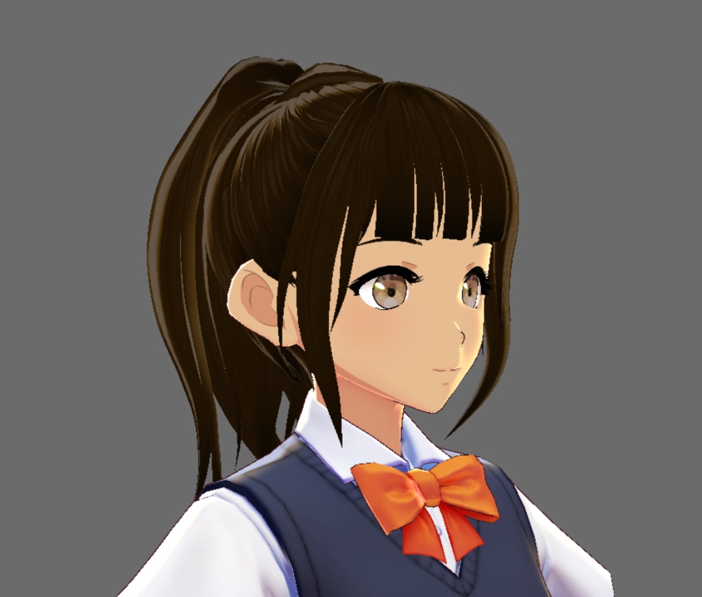 [ VROID ] Brown Pony Tail