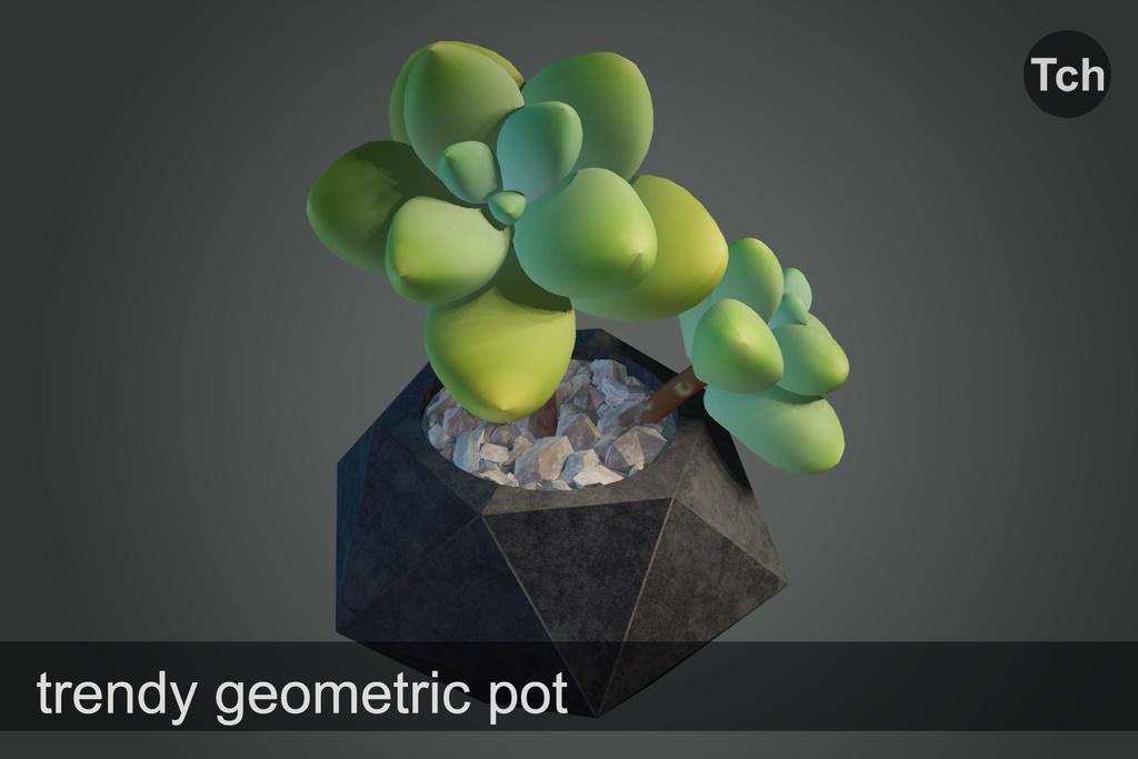 3D Mint sedum : succulent in a pot || 3D ミントセダム: 鉢植えの多肉植物