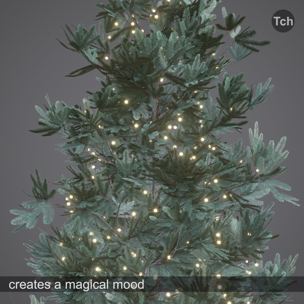 Christmas tree blue (3D) | 青色のクリスマス ツリー (3D)