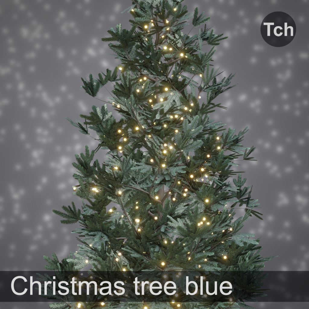3D Christmas tree blue || 3d クリスマスツリーブルー