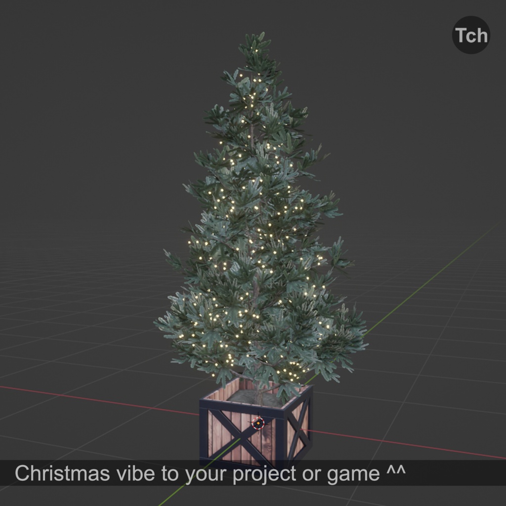 Christmas tree blue (3D) | 青色のクリスマス ツリー (3D)