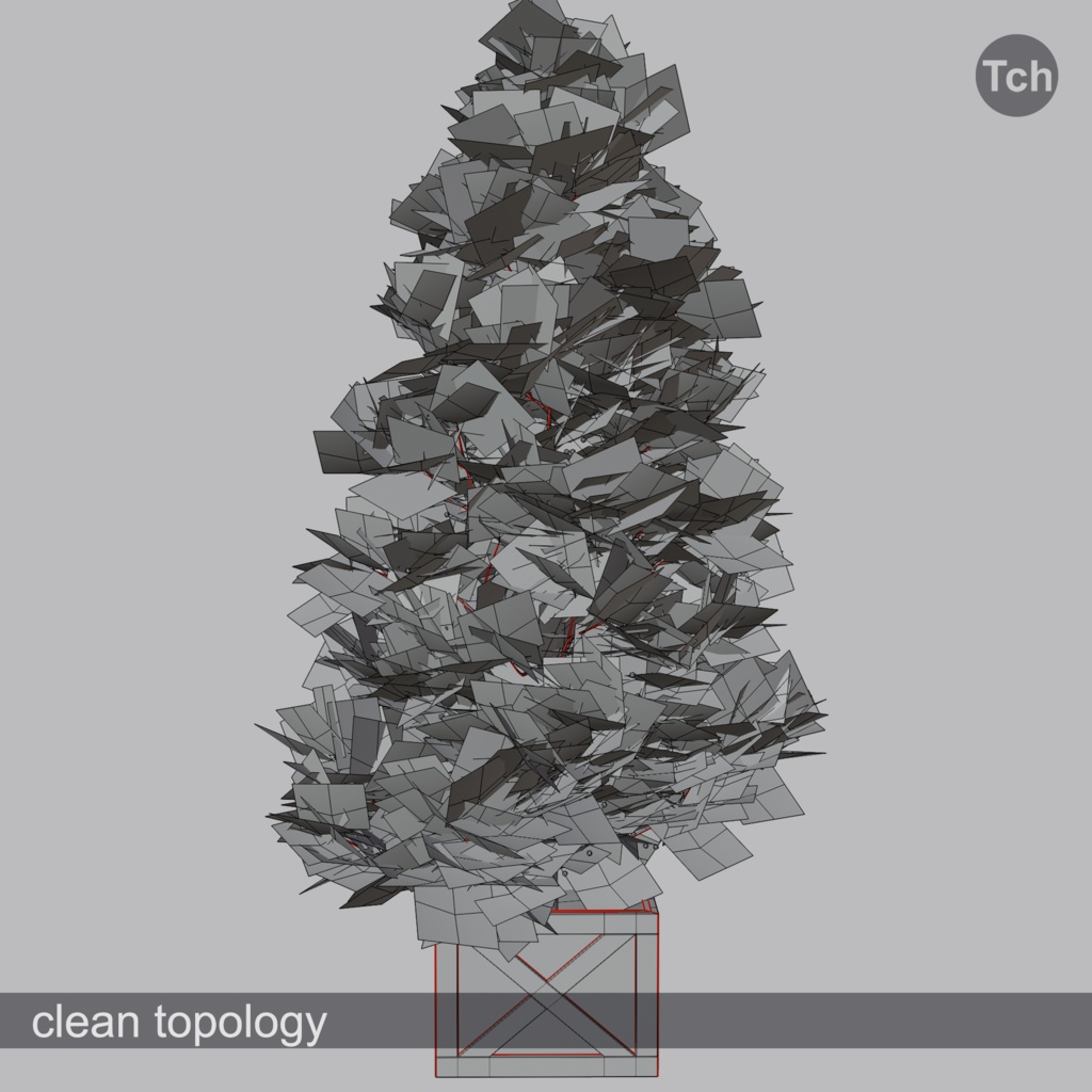 Christmas tree blue (3D) | 青色のクリスマス ツリー (3D)