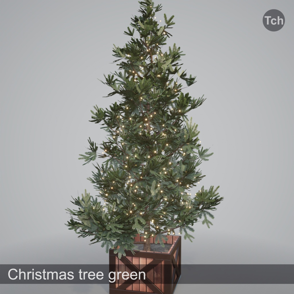 Christmas tree green (3D) | 緑色のクリスマス ツリー (3D)