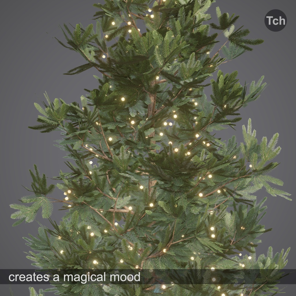 Christmas tree lettuce (3D) | レタス色のクリスマス ツリー (3D)