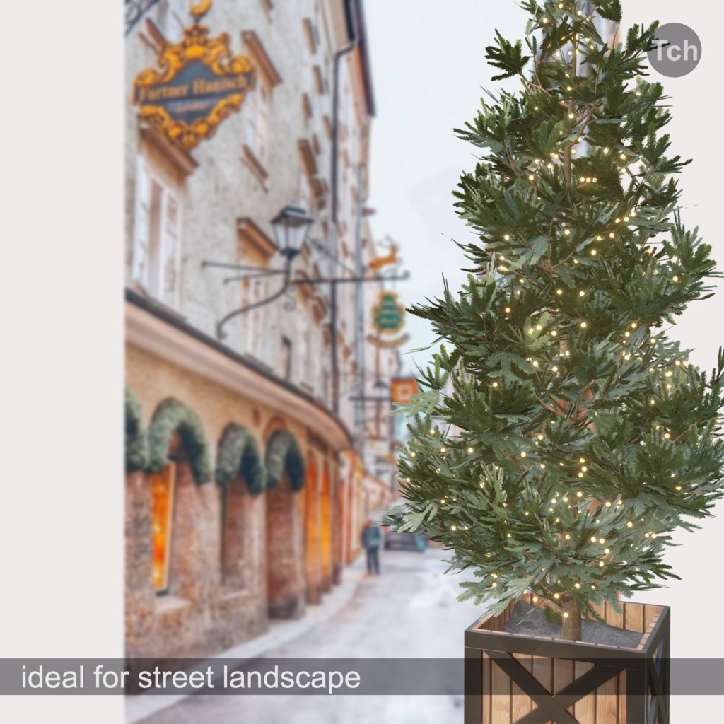 Christmas tree lettuce (3D) | レタス色のクリスマス ツリー (3D)