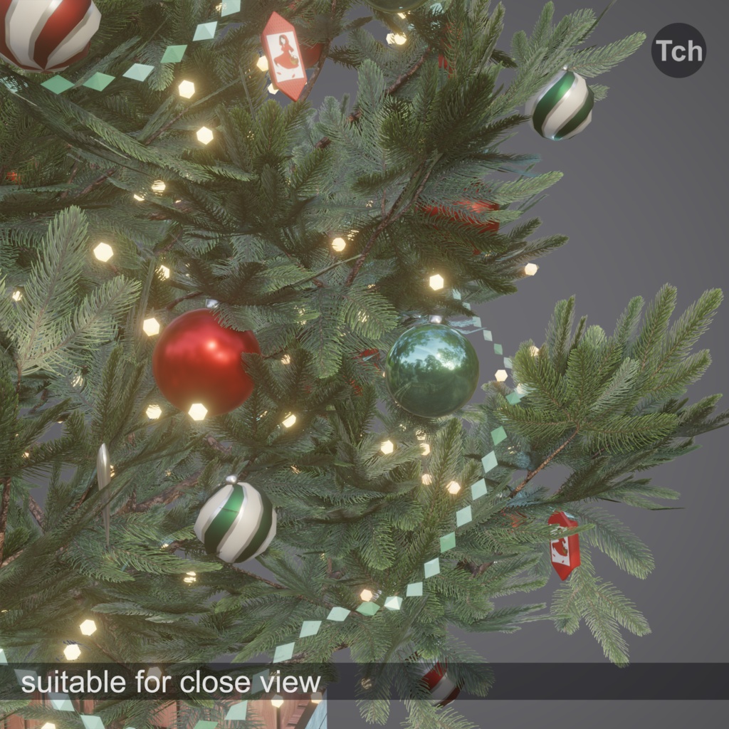 Christmas tree in old style (3D) | オールド スタイルのクリスマス ツリー (3D)