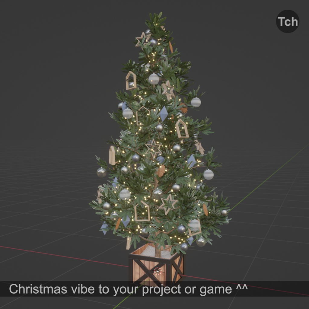 Christmas tree in scandi style (3D) | 北欧スタイルのクリスマス ツリー (3D)