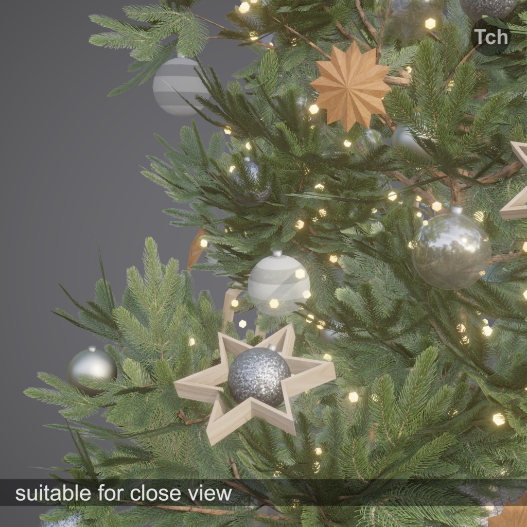 Christmas tree in scandi style (3D) | 北欧スタイルのクリスマス ツリー (3D)