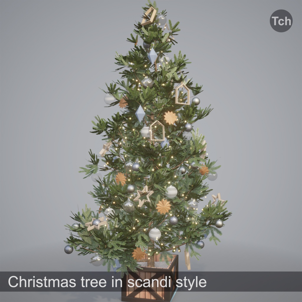 Christmas tree in scandi style (3D) |  北欧スタイルのクリスマス ツリー (3D) 