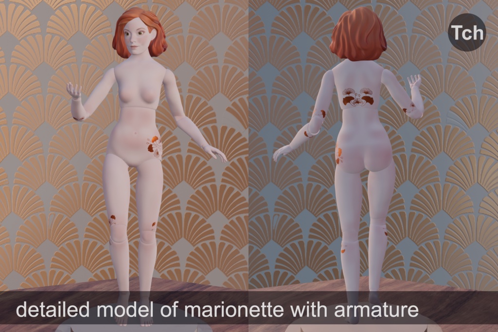 Marionette doll (3D with armature) || マリオネット 人形(アーマチュア付き3D)