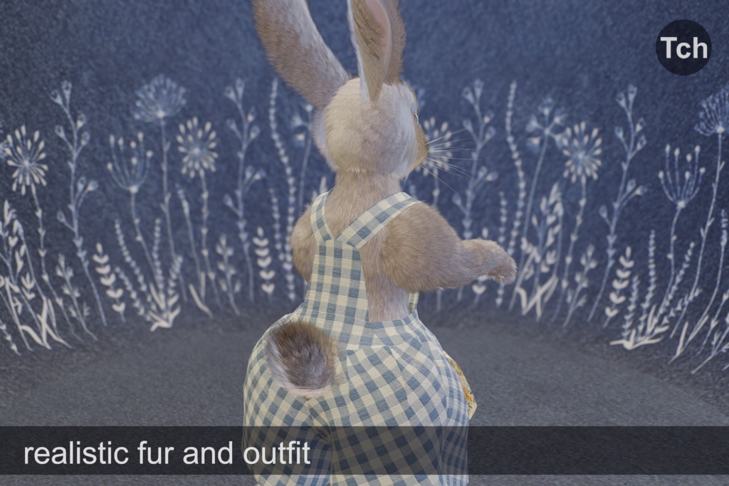 Mr White Bunny in an outfit (3D) || アウトフィットを着た白ウサギさん(3D)