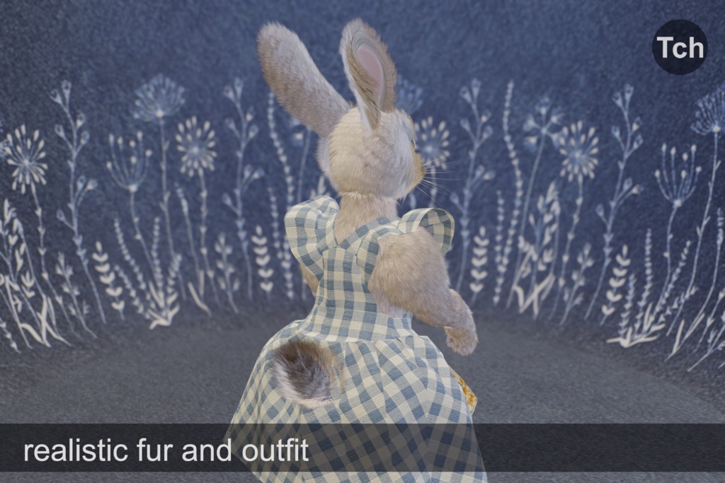 Mrs White Bunny in an outfit (3D) ||「ドレス姿のホワイトバニー3Dモデル」 (3D)