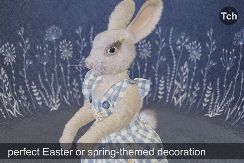 Mrs White Bunny in an outfit (3D) ||「ドレス姿のホワイトバニー3Dモデル」 (3D)