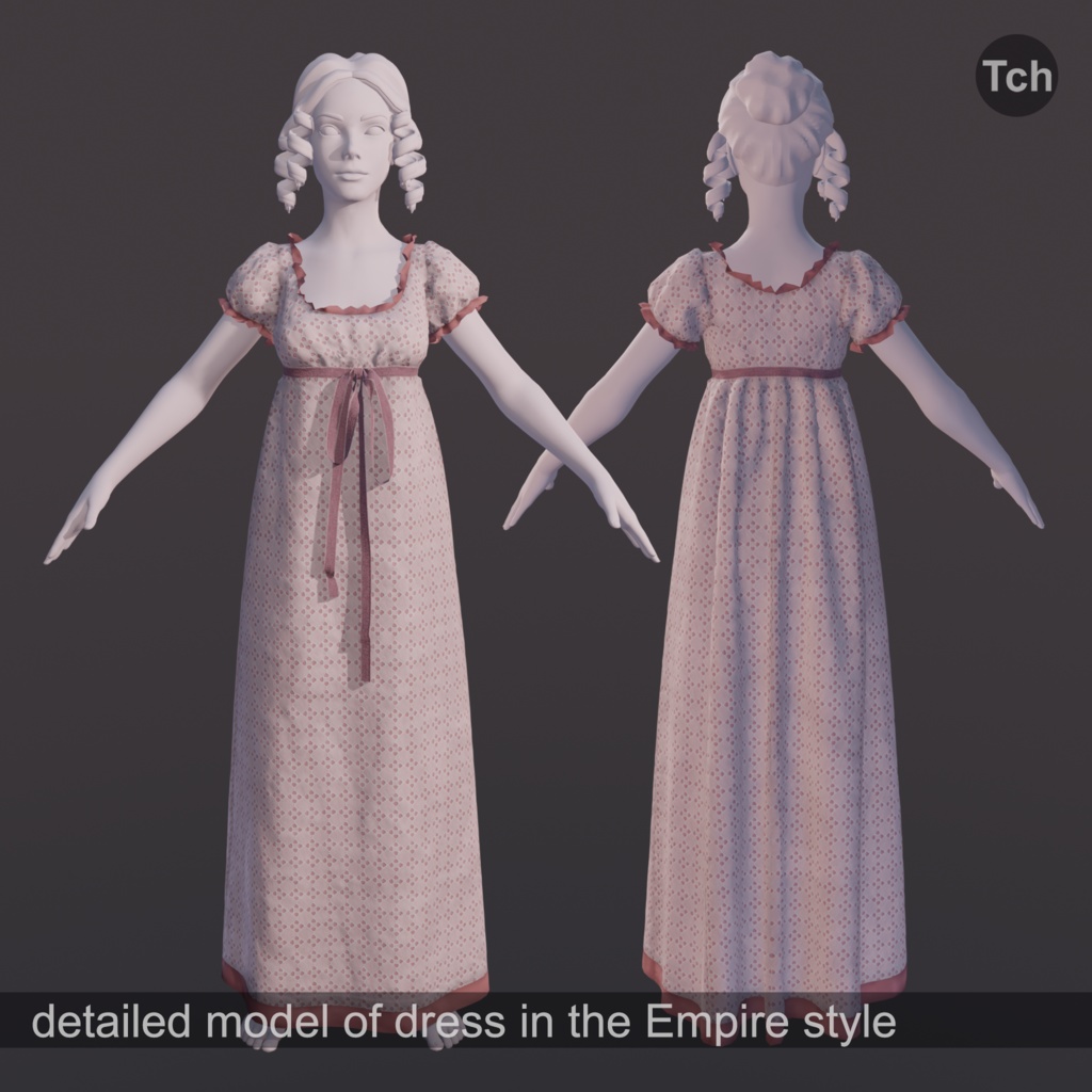 Empire lace dress (3D) | エンパイアレースドレス(3D)