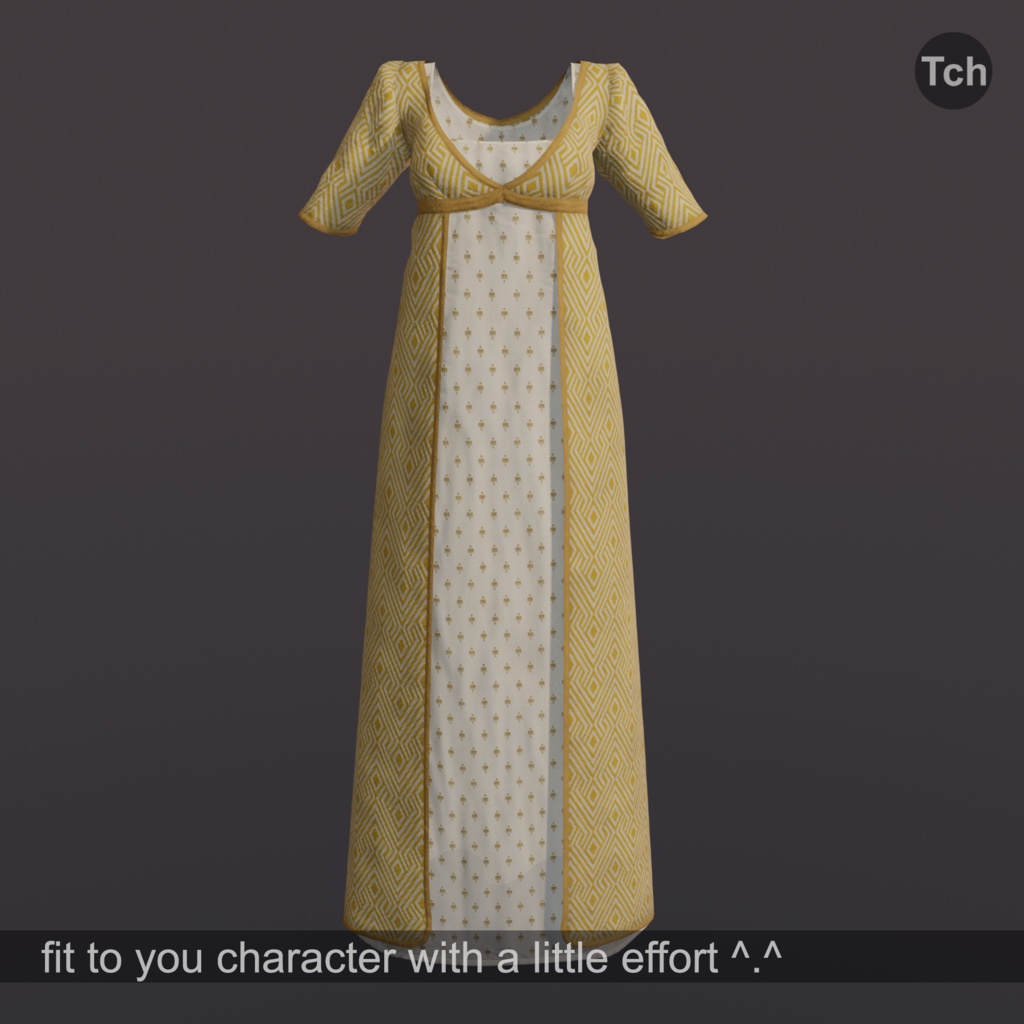 Empire cape dress (3D) | エンパイアケープドレス(3D)