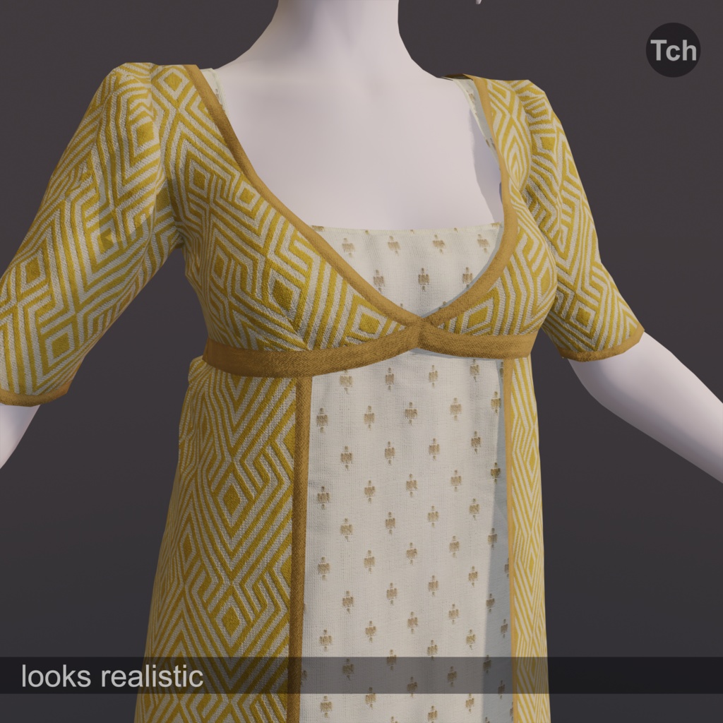 Empire cape dress (3D) | エンパイアケープドレス(3D)
