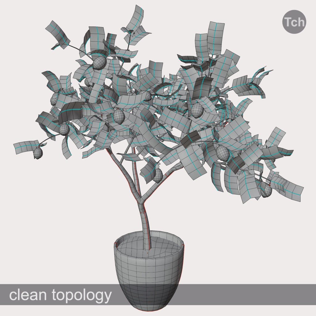 Lemon tree in a pot (3D) | 鉢植えのレモンの木(3D)